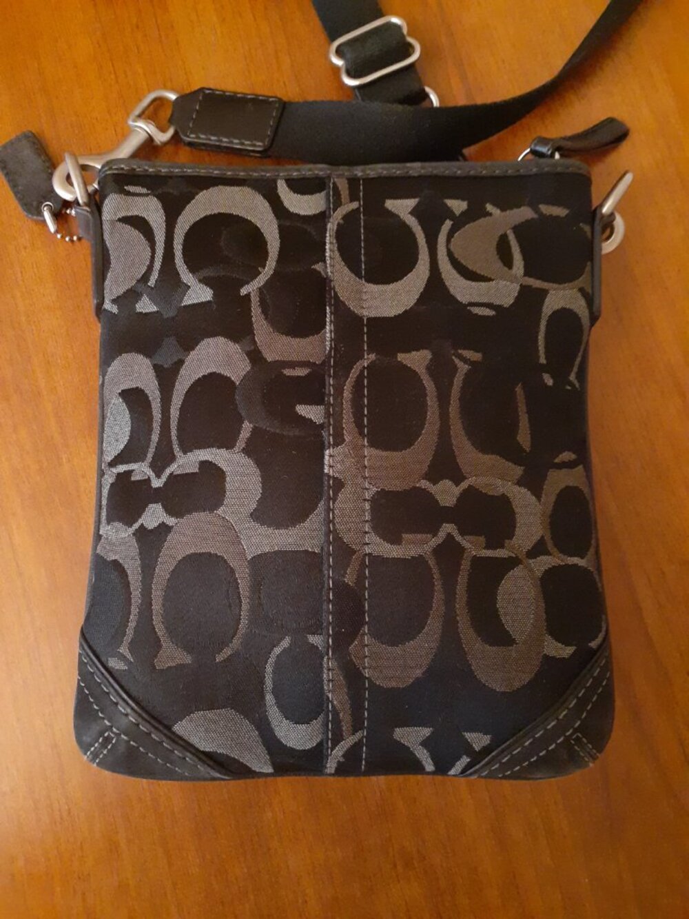 Coach Canvas Monogram Crossbody Purse - Picture 5 of 15